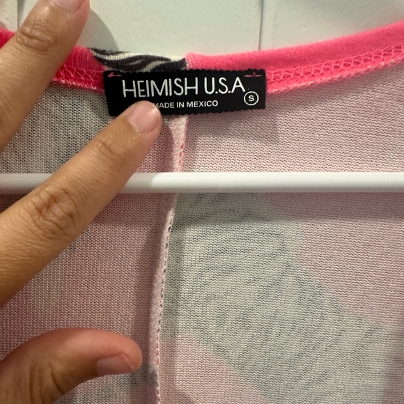 HEIMISH USA Pink and Black Kimono - Picture 3 of 3